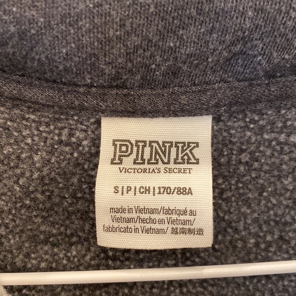 PINK by Victoria’s Secret Colorblock Sweatshirt Quarter Zip Pullover. Si… - Picture 3 of 6